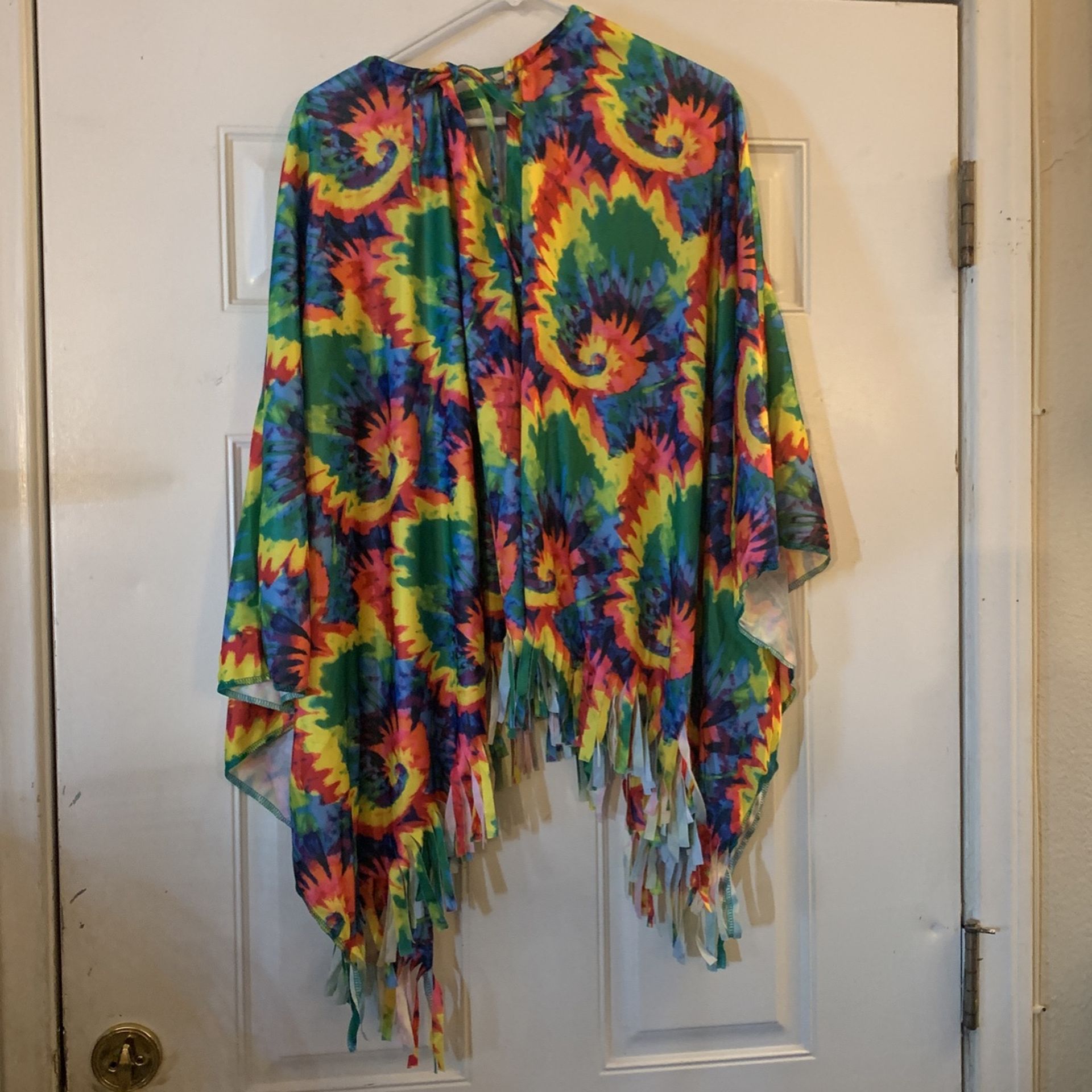 Psychedelic Hippy Poncho Fever 60’s. For Halloween Costume B-19