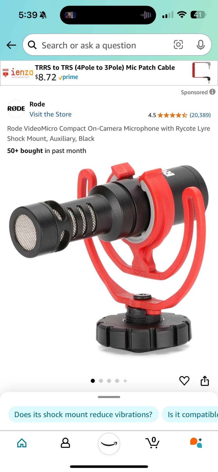 Rode Videomicro Mic Like New Condition