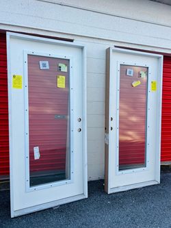 Exterior Impact Glass Door With PVC Frame 36x80