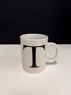 Royal Norfolk White Initial T Coffee Mug