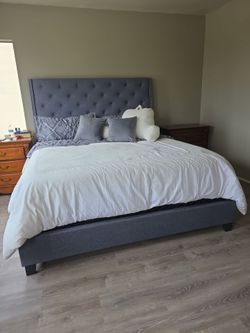 Like new king size headboard and bed frame
