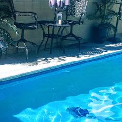 3 PC Small Round Table And Two Barstool Chairs Tall 