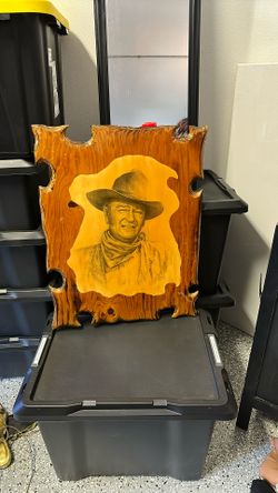 Vintage John Wayne Wooden Wall Decor