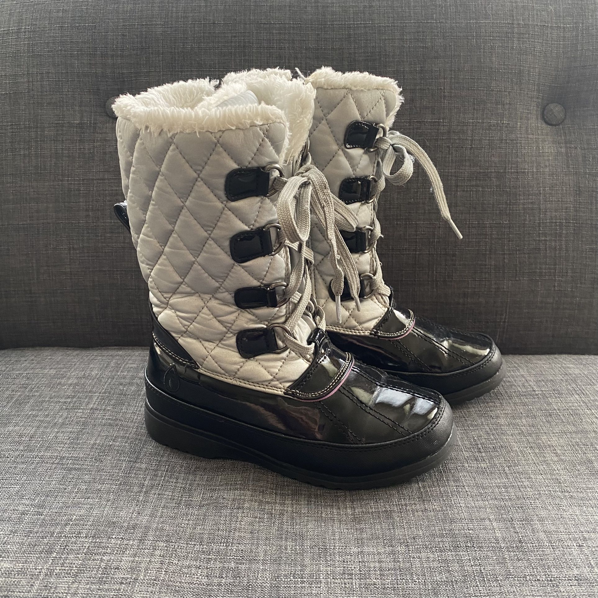 WINTER SNOW BOOT SPORTO Waterproof QUILTED FUAX FUR LINED Boots