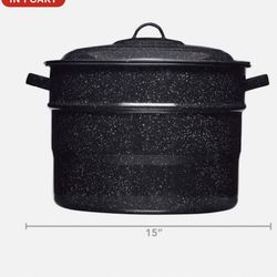 Granite Where Canner With Jar Rack 21 1/2 Quarts 20.3 L