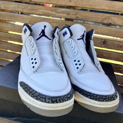 Nike Air Jordan Retro 3 Dark Iris Size 10