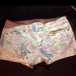 Pastel Splatter Paint Aeropostale Shorts