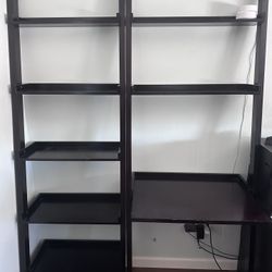 Desk And Bookshelf