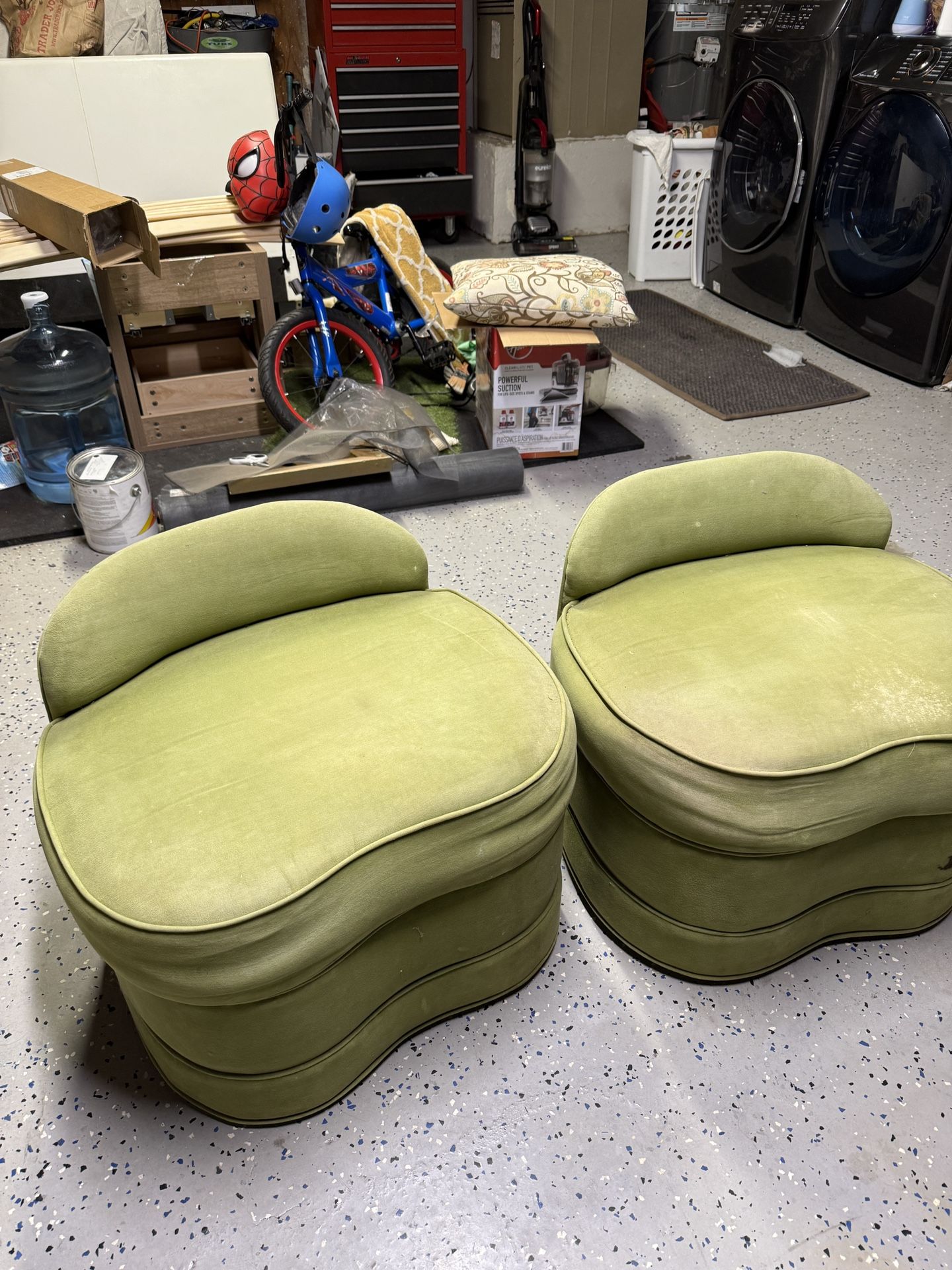Two Vintage Accent Stools Chairs