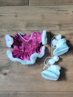 Build-a-Bear Ice Skating Dress and Skates