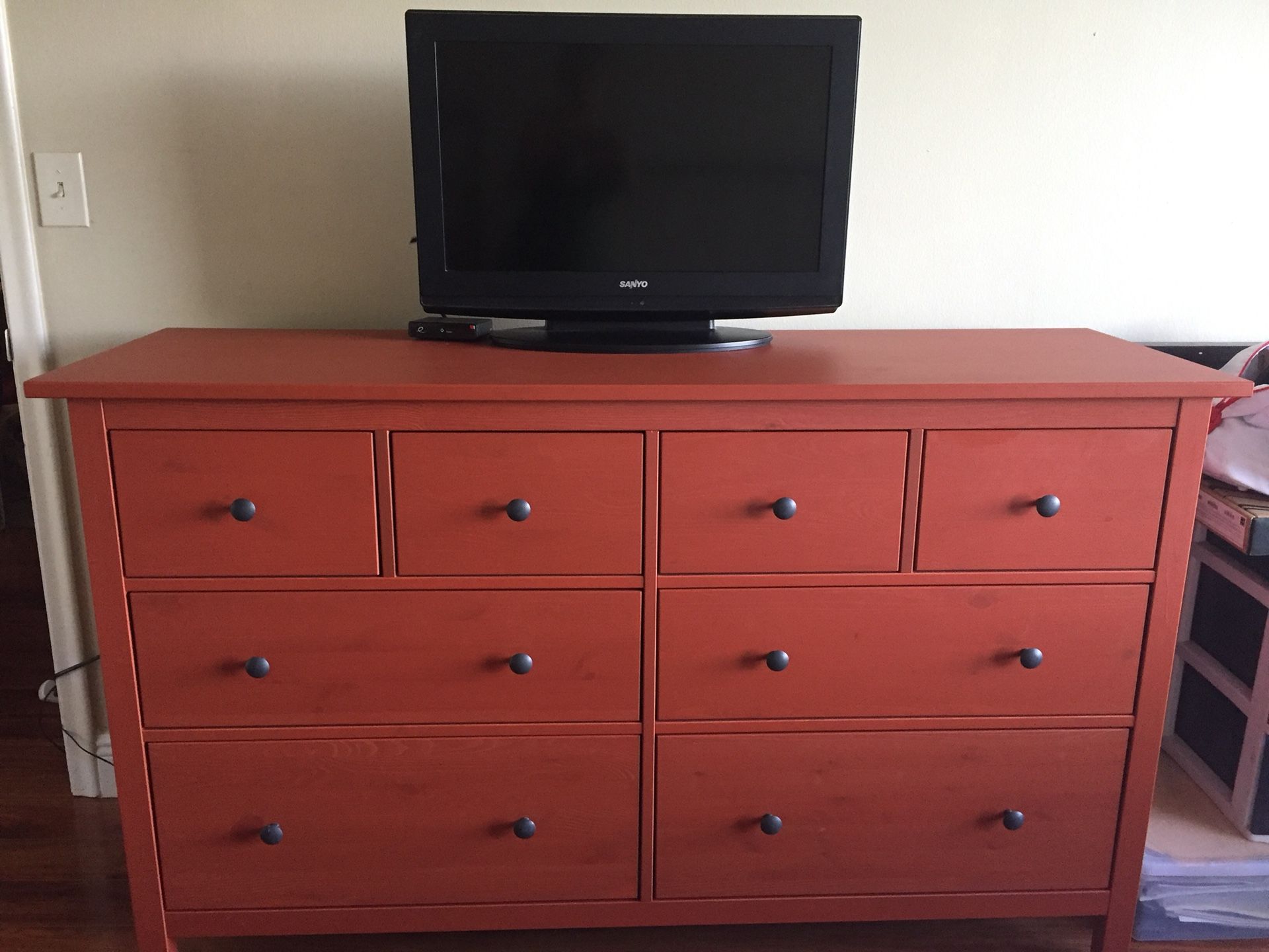 Hemnes IKEA 8 drawer dresser red brown for Sale in Monmouth