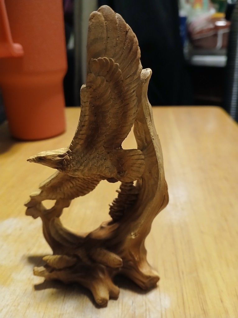 Faux  Wood Eagle  /  Jumping  Dolphin