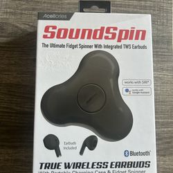 SoundSpin Fidget Spinner With Intergrated TWS Earbuds With Charging Case