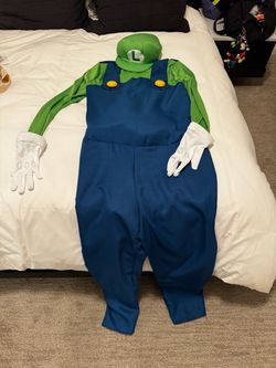 Men’s Luigi Costume - Medium/Large Adult Sizing