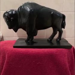 The Black, Silhouette Buffalo Statue