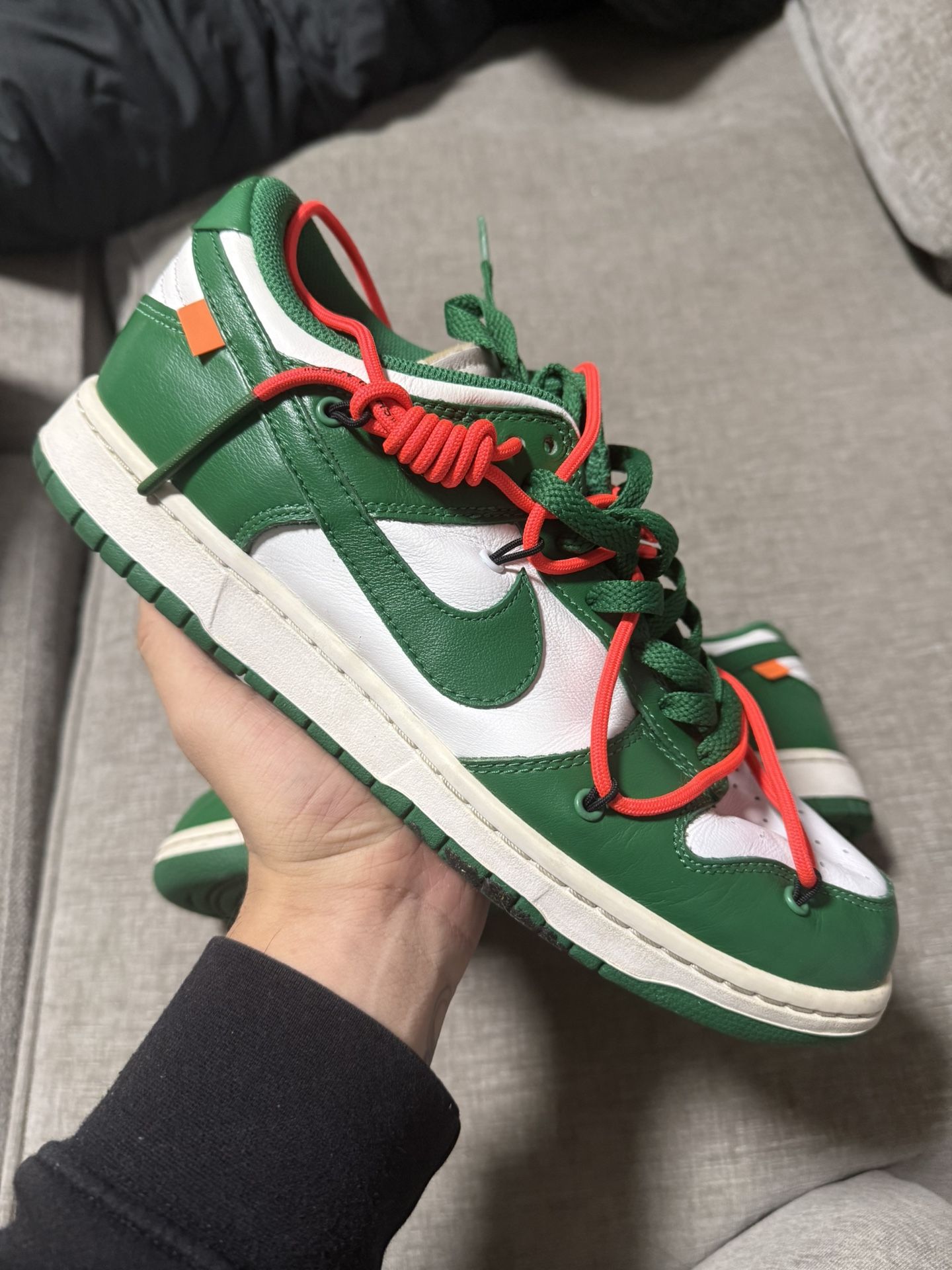 Nike Dunk Low x Off-White Pine Green White Size 10