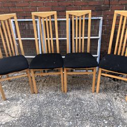 Teak Tall Back Dining Chairs 