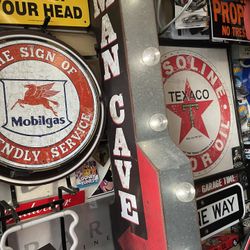 Light Up Man Cave 2 Sided Sign