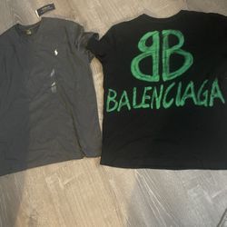 Men BALENCIAGA And RALPH LAUREN Shirt Size Medium Both together for 60
