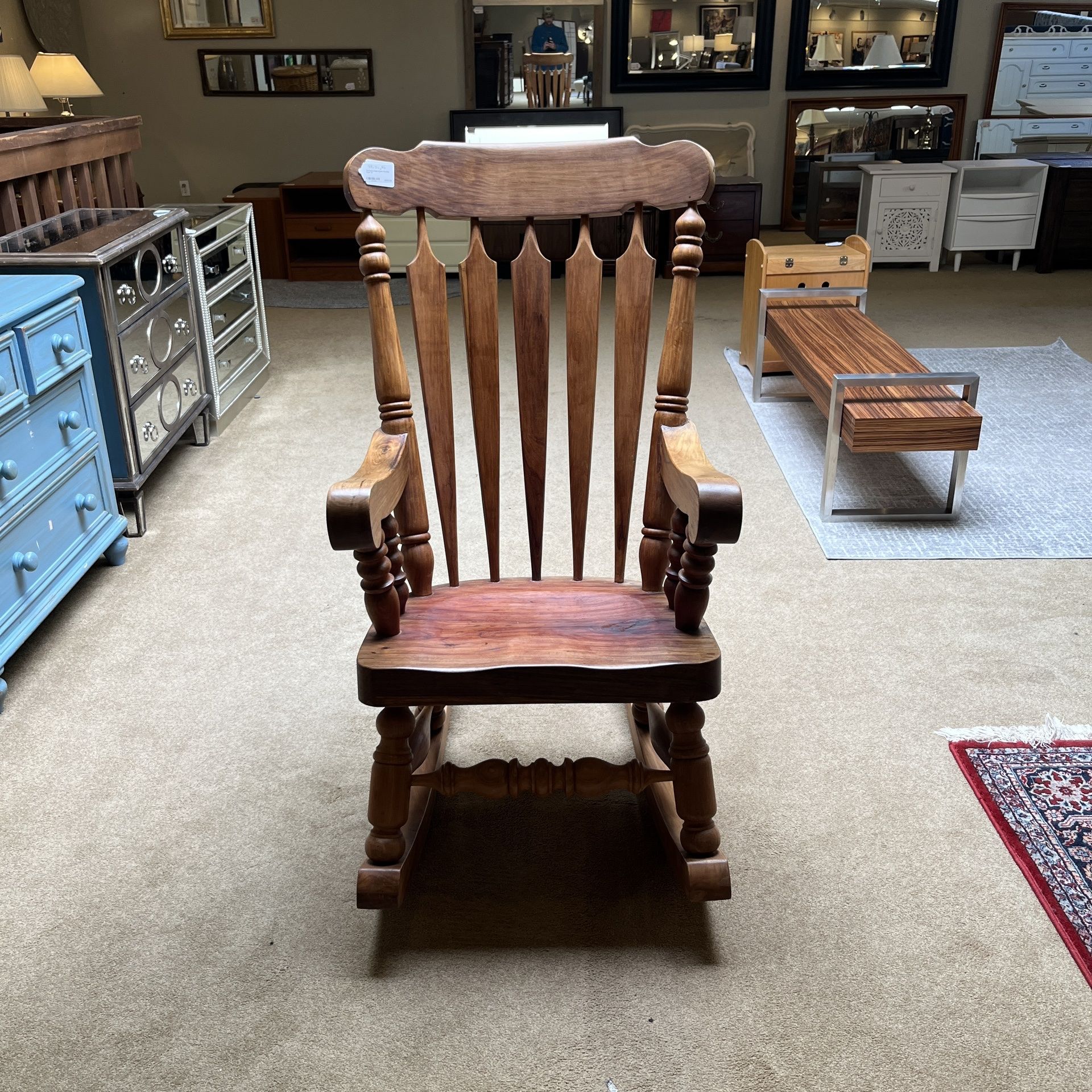 Oversized Solid Wood Rocking Chair
