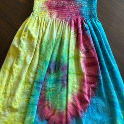 Little Girls Tie-Dye Dress Size 6-8
