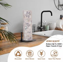 Paper Towels Washable Roll: 25Pack Cotton Cloth Paper Towels 11.8x11.8In Absorbent Soft Flannel Paperless Towels Alternative for Kitchen Reusable Napk