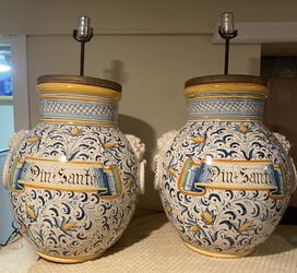 2 - VINTAGE ITALIAN CERAMIC TABLE LAMP - Does not come with SHADE