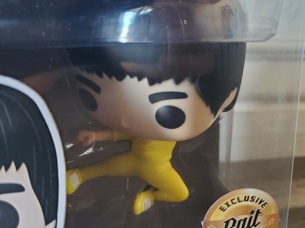 Funko Pop! Movies #592 Bruce Lee Exclusive Bait Vinyl Figure Game Of Death Flying Kick $30 OBO