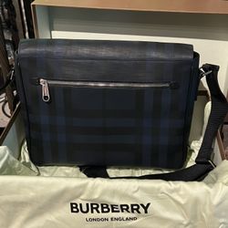  Burberry Satchel London Checkered Leather