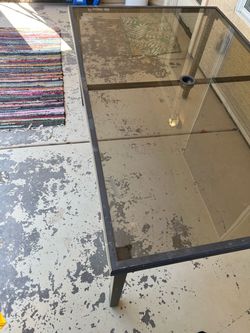 Glass patio table