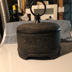 Bronze Accent Piece With Storage Compartment 