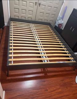 Ikea queen size metal bed frame in excellent condition