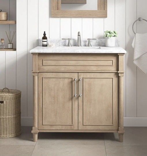 Aberdeen 36 in. Oak Bath Vanity