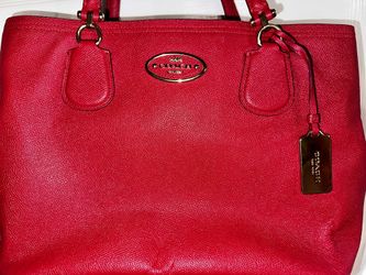 Coach Tote Handbag- Red