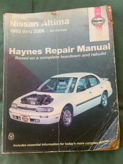 Haynes Repair Manual 72015 Nissan Altima 1(contact info removed) ALL Models