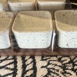 3 ceramic  salsa  bowls 