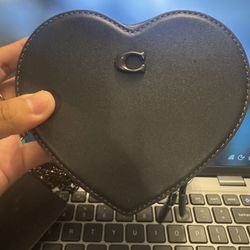 Black Coach Heart Purse