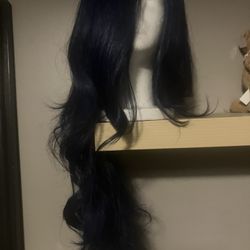 Wig Blue Synthetic 