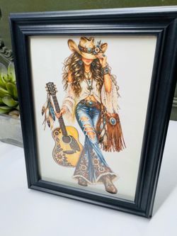 Boho/western cowgirl picture decor