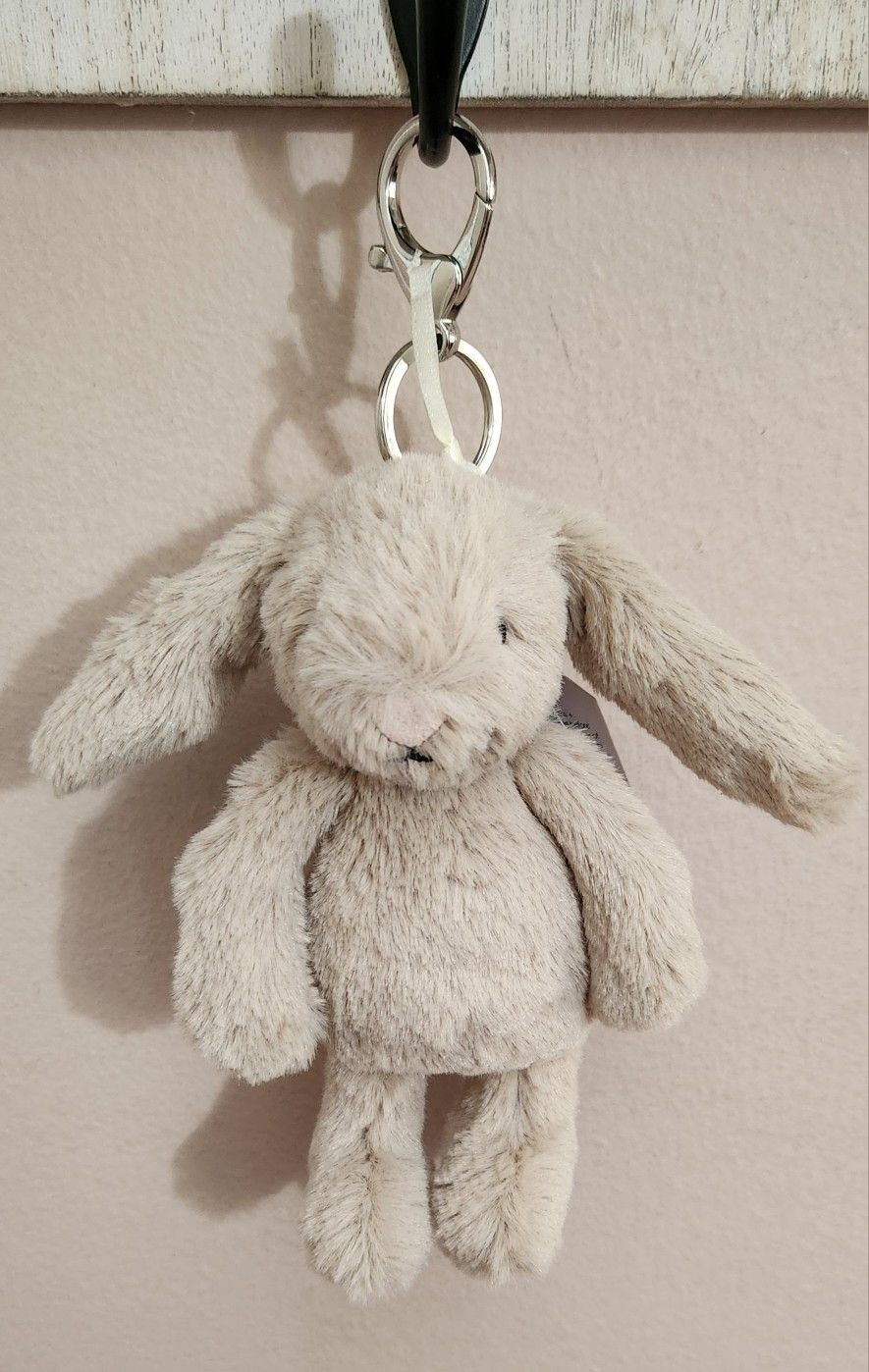 Authentic Jellycat Bashful Beige Bunny Bag Charm.