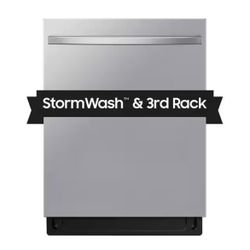 Smart 46 dBA Dishwasher with StormWash in Stainless Steel