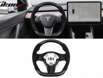 Ikon 2017-2023 Tesla 3 Y Carbon Fiber Steering Wheel