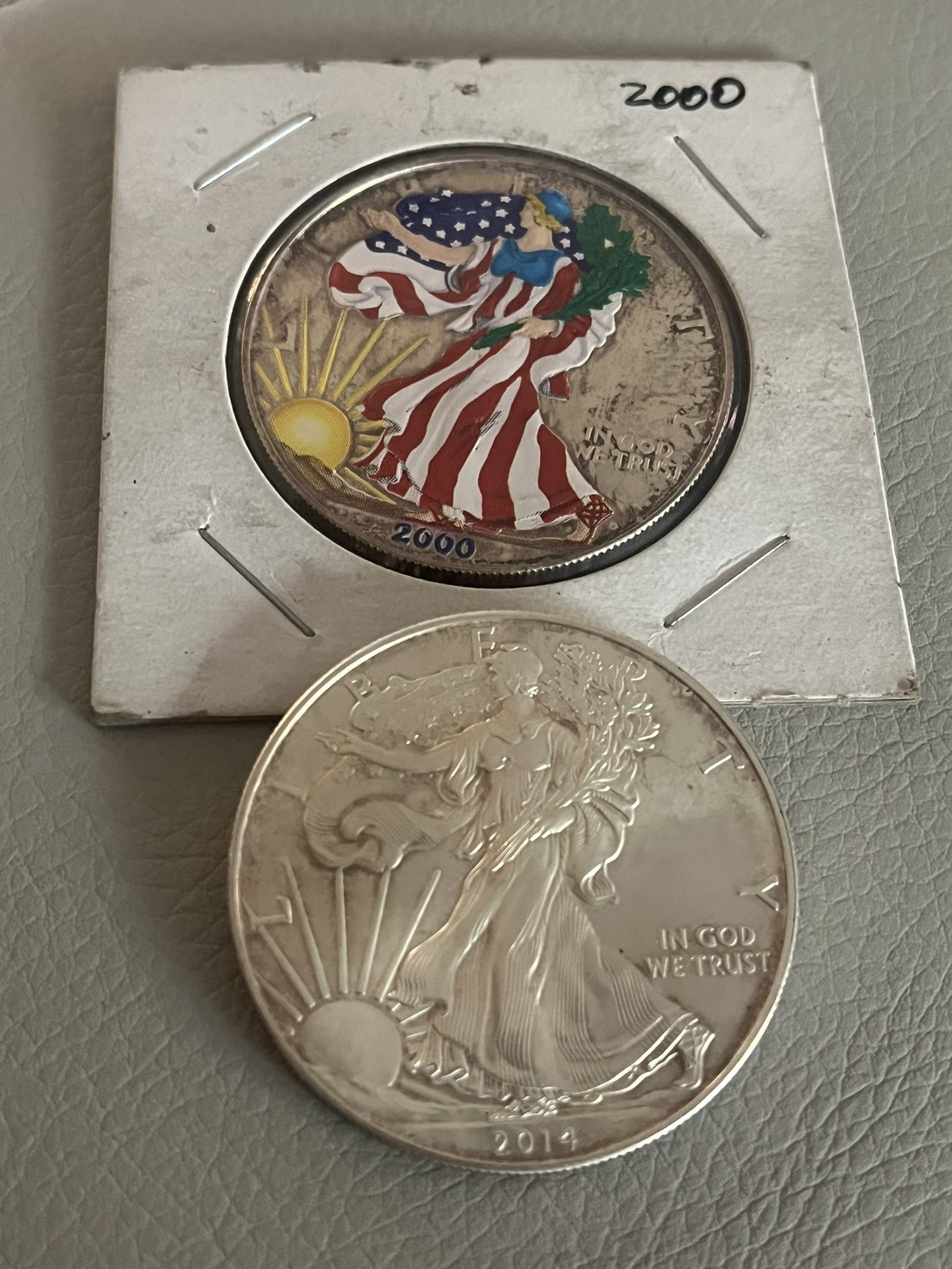 2-1oz American silver eagles .999 Pure Silver 