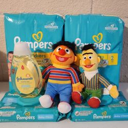 Pampers Swaddlers Baby Diapers Wipes Bundle Size 2