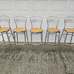 Origlia Vintage Italian 5 ( 3 or 2 ) Bar Height Stools