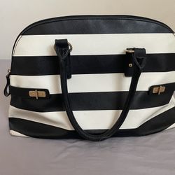 Black-and-white stripe bag