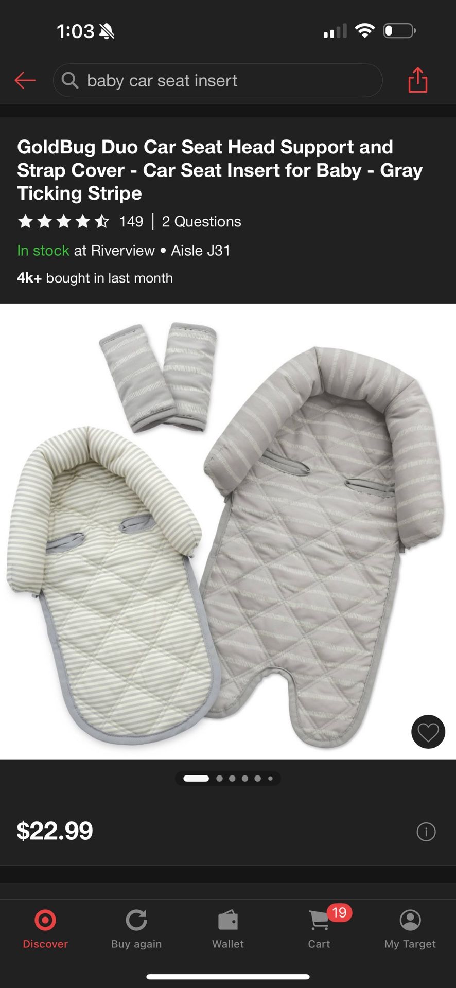 Car seat Insert