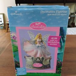 Vntg 2003 Hallmark Mattel Barbie of Swan Lake Figurine Music Box -with Box. Never Used. Still Ín Plastic 