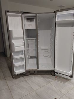 Whirlpool  fridge  double  door siver color