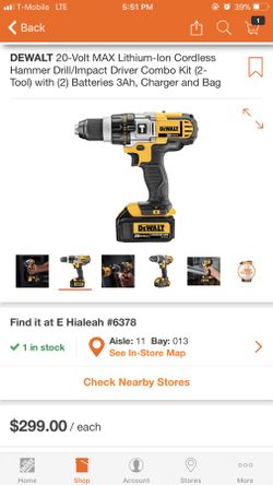 Dewalt Hammer Drill/Impact Driver Combo Kit